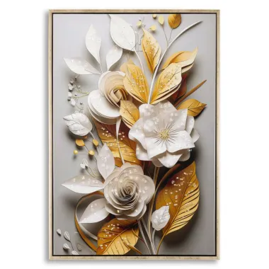 OBRAZ NA PŁÓTNIE LAKIEROWANY FLORA Z RAMĄ 42 3,5 62 cm
